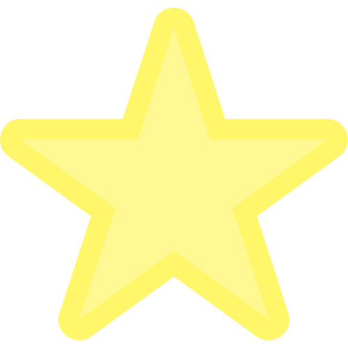 A light yellow star with a slightly darker outline 